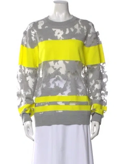 Pre-owned Alexander Wang Wool Graphic Print Sweater In Green