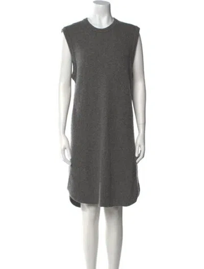Pre-owned Alexander Wang Wool Knee-length Dress In Gray