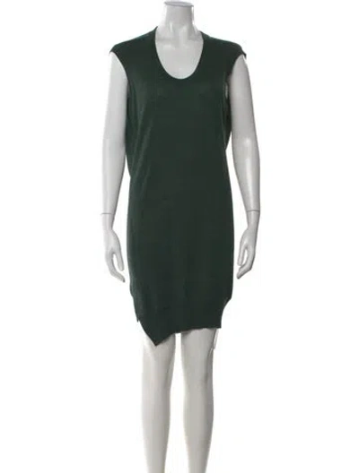 Pre-owned Alexander Wang Wool Knee-length Dress In Green