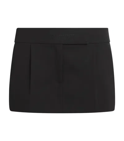 Alexander Wang Wool Low-rise Mini Skort In Black