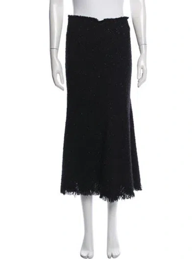 Pre-owned Alexander Wang Wool Midi Length Skirt In Black