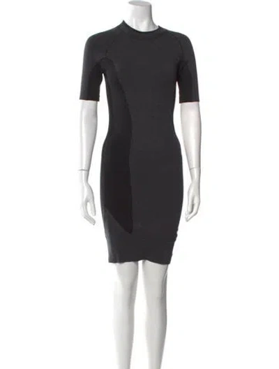Pre-owned Alexander Wang Wool Mini Dress In Black