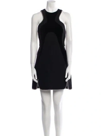 Pre-owned Alexander Wang Wool Mini Dress In Black