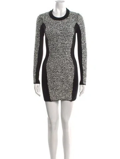 Pre-owned Alexander Wang Wool Mini Dress In Black