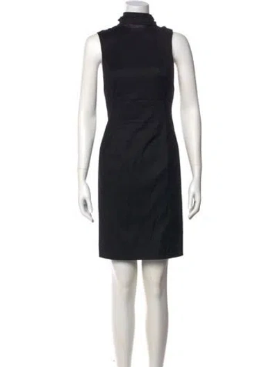 Pre-owned Alexander Wang Wool Mini Dress In Black