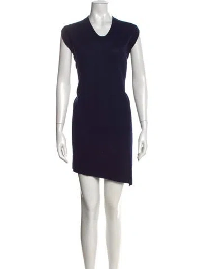 Pre-owned Alexander Wang Wool Mini Dress In Black