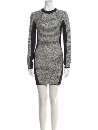 Pre-owned Alexander Wang Wool Mini Dress In Black