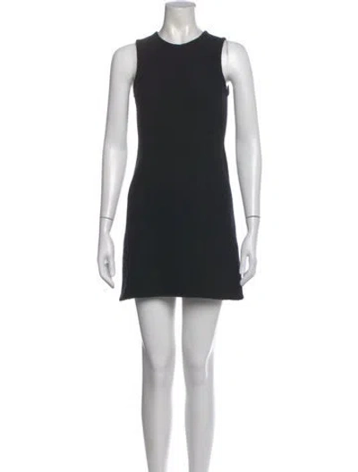 Pre-owned Alexander Wang Wool Mini Dress In Black