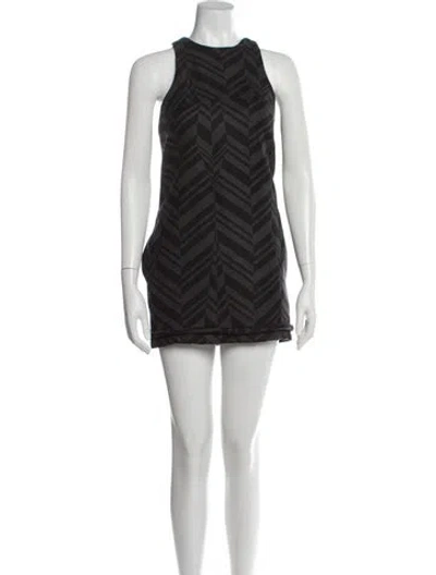 Pre-owned Alexander Wang Wool Mini Dress In Black