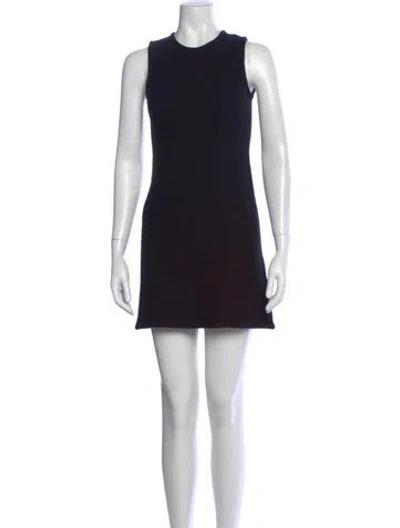 Pre-owned Alexander Wang Wool Mini Dress In Black