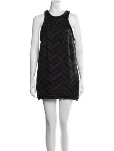 Pre-owned Alexander Wang Wool Mini Dress In Black