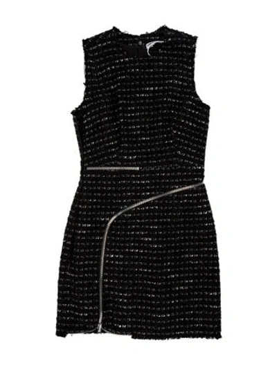 Pre-owned Alexander Wang Wool Mini Dress In Black