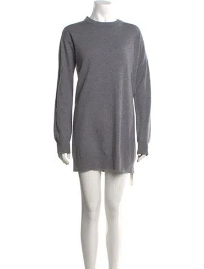 Pre-owned Alexander Wang Wool Mini Dress In Grey