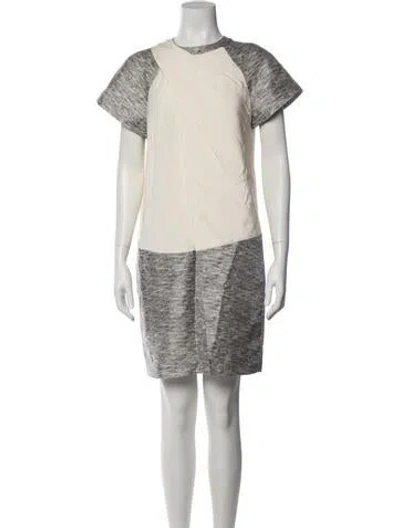 Pre-owned Alexander Wang Wool Mini Dress In Grey/neutrals