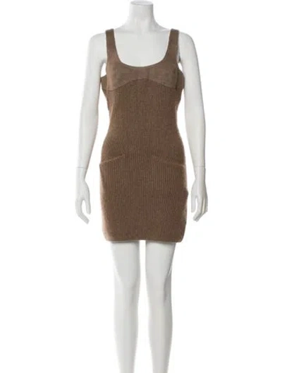 Pre-owned Alexander Wang Wool Mini Dress W/ Tags In Gray