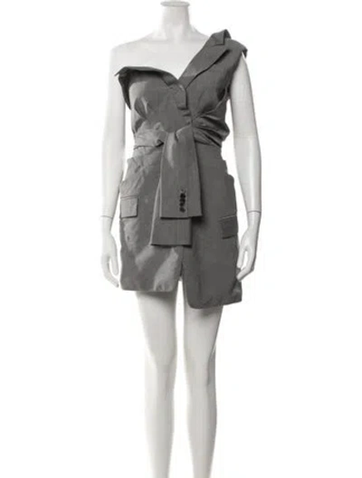 Pre-owned Alexander Wang Wool Mini Dress In White
