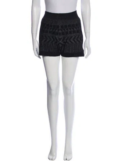 Pre-owned Alexander Wang Wool Mini Shorts In Black