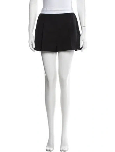 Pre-owned Alexander Wang Wool Mini Shorts In Black