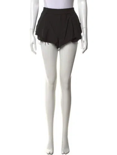 Pre-owned Alexander Wang Wool Mini Shorts In Black