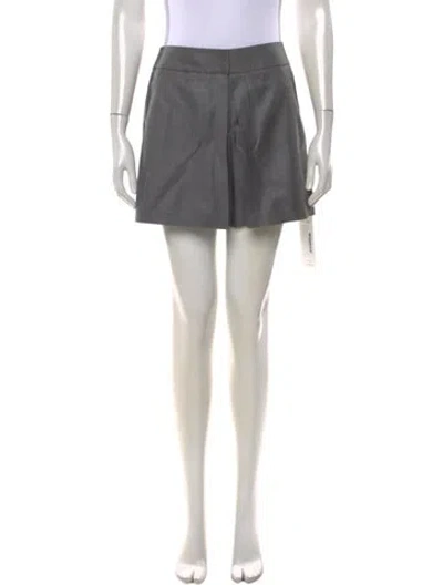 Pre-owned Alexander Wang Wool Mini Shorts In Grey