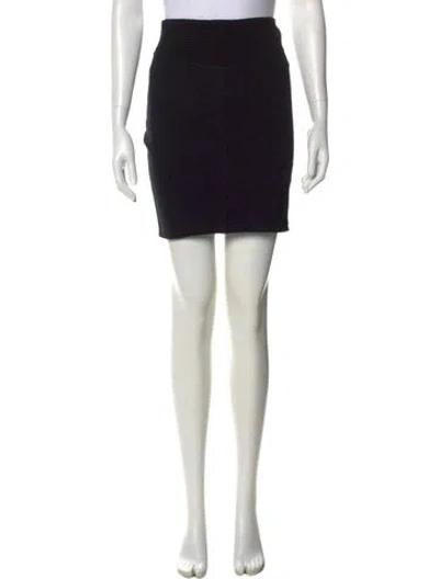 Pre-owned Alexander Wang Wool Mini Skirt In Black