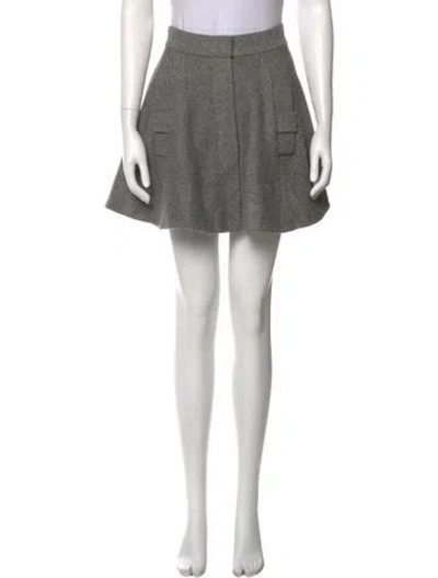 Pre-owned Alexander Wang Wool Mini Skirt In Gray