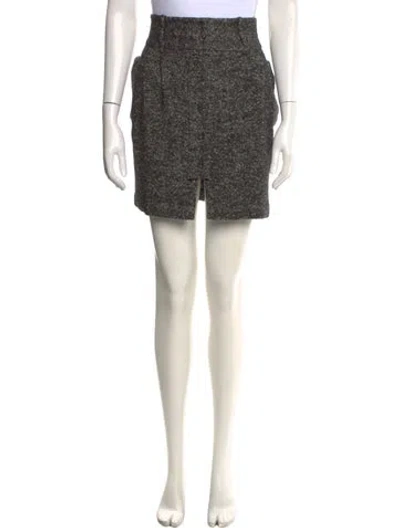 Pre-owned Alexander Wang Wool Mini Skirt In Gray