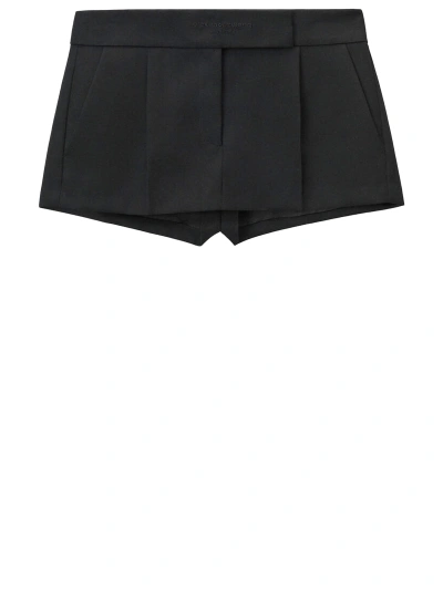 Alexander Wang Cropped Blazer With Pointed Hem In Black
