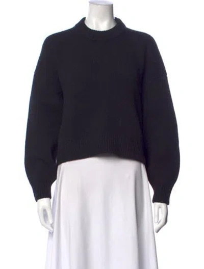 Pre-owned Alexander Wang Wool Mock Neck Sweater In Blue
