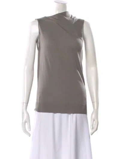 Pre-owned Alexander Wang Wool Mock Neck Sweater In Gray