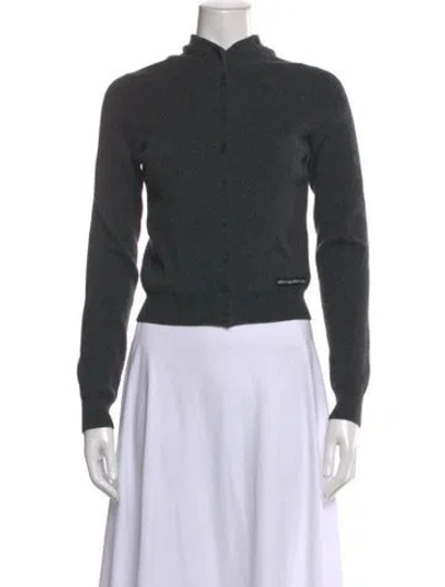 Pre-owned Alexander Wang Wool Mock Neck Sweater In Gray