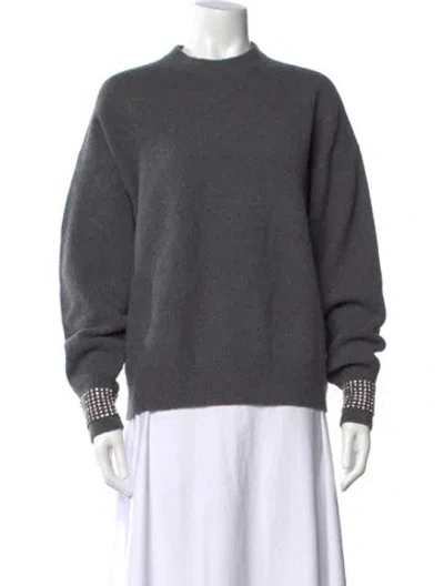 Pre-owned Alexander Wang Wool Mock Neck Sweater In Gray