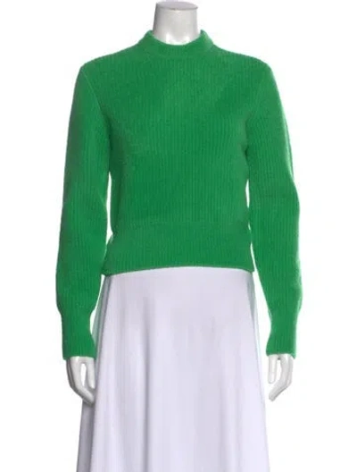 Pre-owned Alexander Wang Wool Mock Neck Sweater In Green