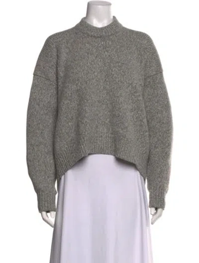 Pre-owned Alexander Wang Wool Mock Neck Sweater W/ Tags In Grey