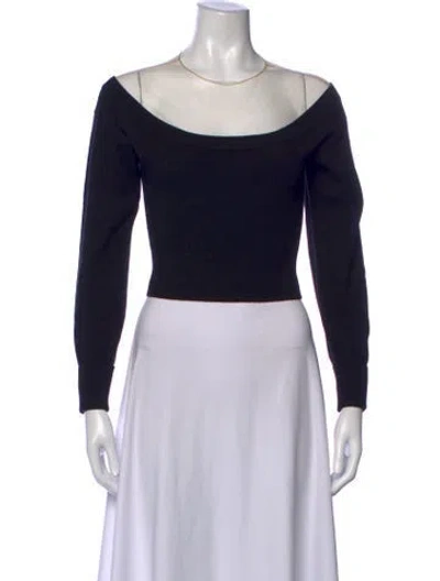 Pre-owned Alexander Wang Wool Off-the-shoulder Sweater In Black/neutrals