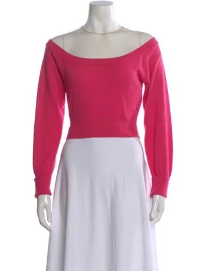 Pre-owned Alexander Wang Wool Off-the-shoulder Sweater In Pink