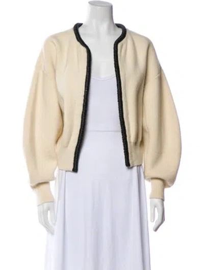 Pre-owned Alexander Wang Wool Open Front Sweater In Neutral