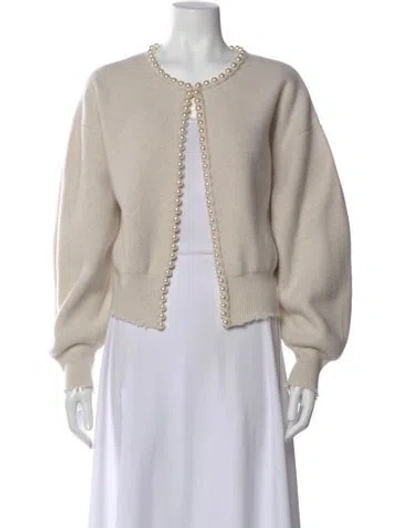 Pre-owned Alexander Wang Wool Open Front Sweater In Neutral