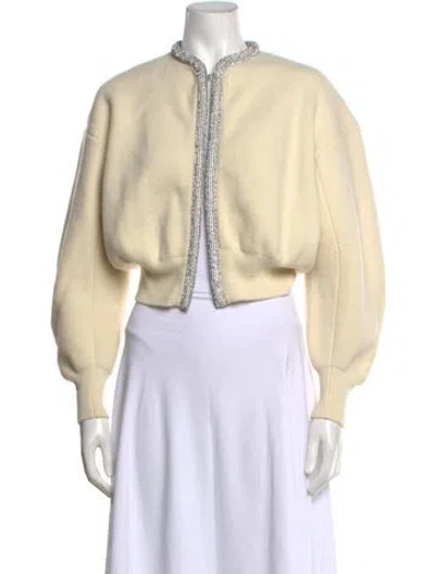 Pre-owned Alexander Wang Wool Open Front Sweater In Neutrals