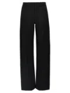 Alexander Wang Arched Leg Wool Pants With Tailored Silhouette In Black