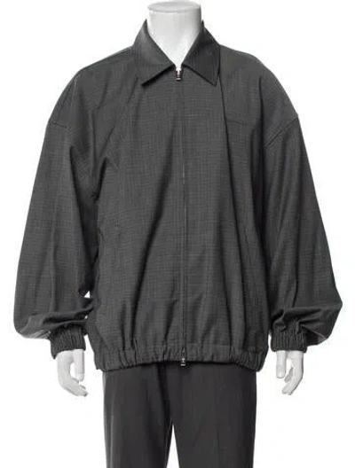 Pre-owned Alexander Wang Wool Patterned Jacket In Grey