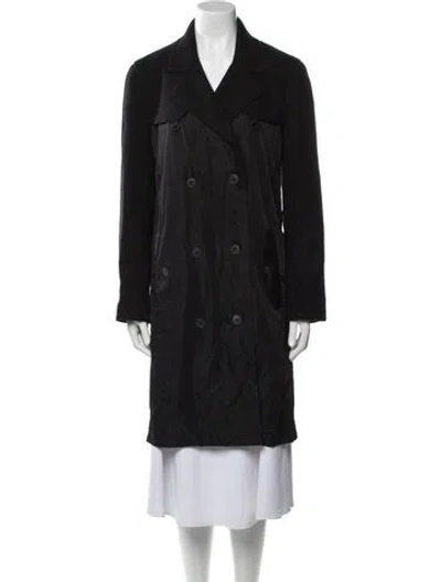 Pre-owned Alexander Wang Wool Peacoat In Black