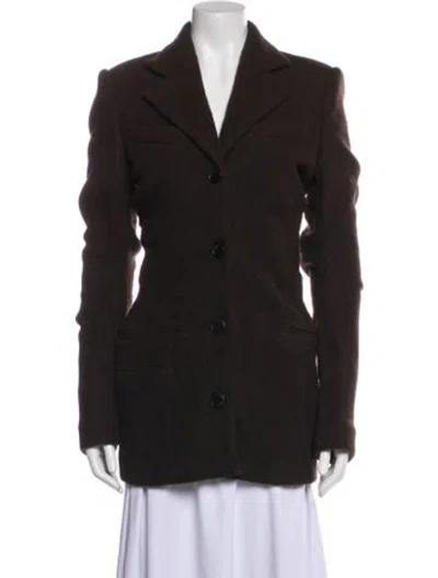 Pre-owned Alexander Wang Wool Peacoat In Brown