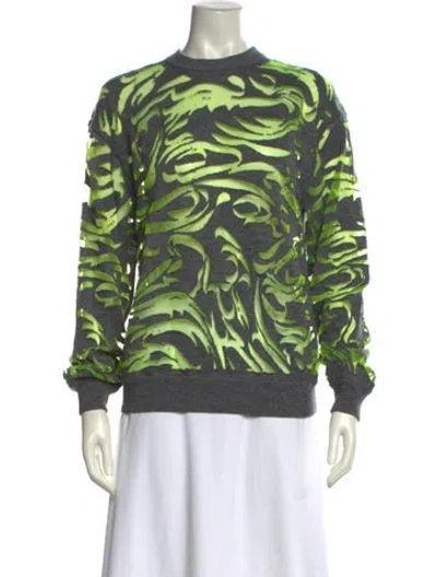 Pre-owned Alexander Wang Wool Printed Sweater In Gray