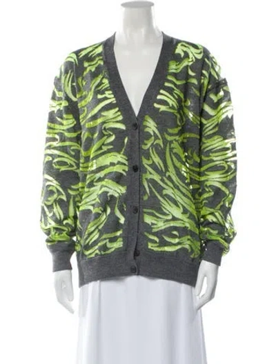Pre-owned Alexander Wang Wool Printed Sweater In Gray