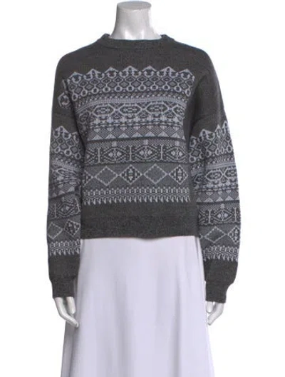 Pre-owned Alexander Wang Wool Printed Sweater In Gray