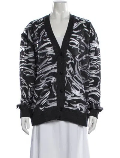 Pre-owned Alexander Wang Wool Printed Sweater In Gray