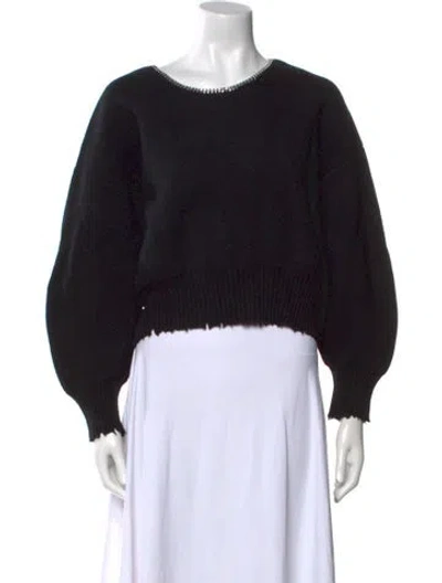 Pre-owned Alexander Wang Wool Scoop Neck Sweater In Black
