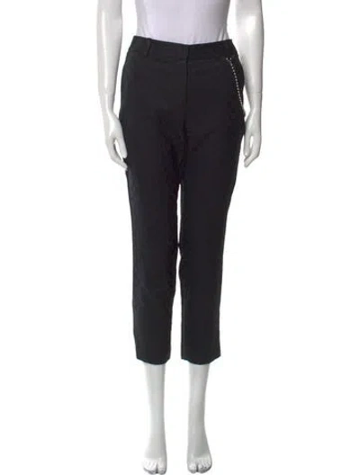 Pre-owned Alexander Wang Wool Straight Leg Pants In Black