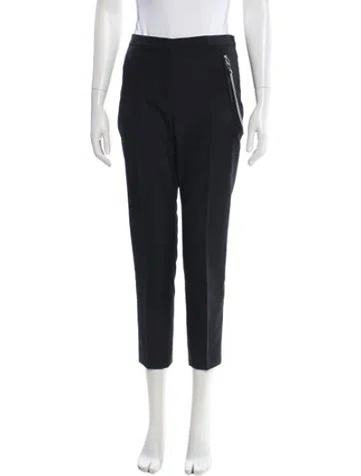 Pre-owned Alexander Wang Wool Straight Leg Pants In Black